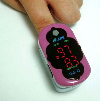 Fingertip pulse oximeter / wireless Oxi - Q Acare