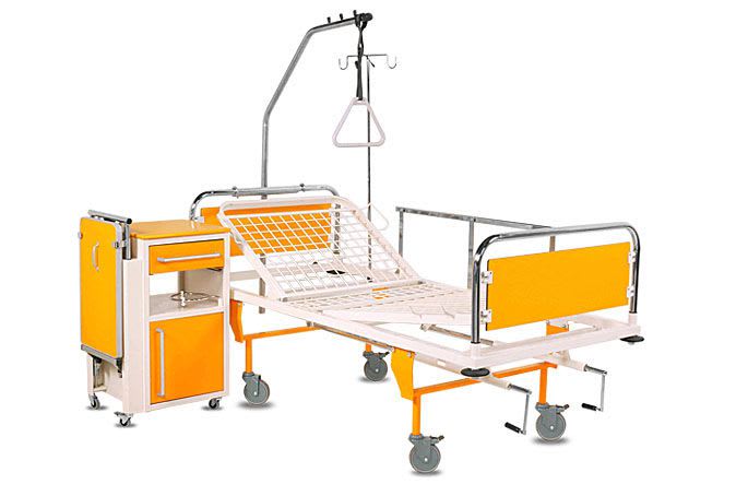 Mechanical bed / height-adjustable / 2 sections AFRODITE A.A.MEDICAL
