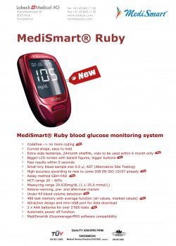 MediSmart® RUBY blood glucose monitoring system